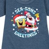 - SpongeBob SquarePants - Seasons Greetings Graphic Short Sleeve Fleece Dress - 2 of 4
