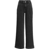 Lands' End Women's High Rise Soft Denim Pleated Wide Leg Trousers - 3 of 3