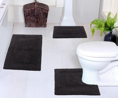 Classy Bathmat Collection Cotton Tufted Set of 3 Bath Rug Set - Home Weavers
