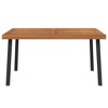 vidaXL Patio Table Patio Furniture Table with Metal Frame Solid Wood Acacia - 3 of 4