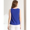 Allegra K Women's Pleated Front Sleeveless Lined Chiffon Tank Top - 3 of 4