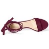 Allegra K Women's Kitten Heel Open Top Lace-Up Sandals - 4 of 4