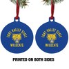 Fort Valley State University Wildcats Logo Aluminum Holiday Christmas Tree Ornament - 2 of 4
