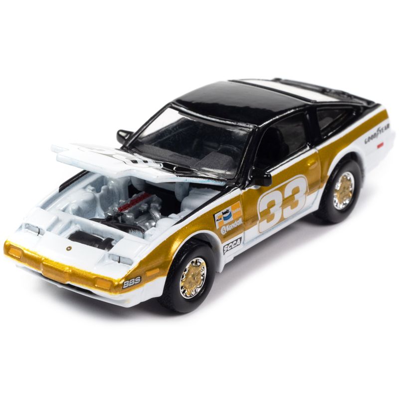 1985 Nissan 300ZX #33 Black, White and Gold "Go for the Gold" "Import Heat GT" Ltd Ed 1/64 Diecast Model Car by Johnny Lightning, 3 of 4