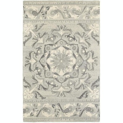 Oriental Weavers Craft 93001 Ash/ Ivory Indoor Area Rug - 3'6" x 5'6"