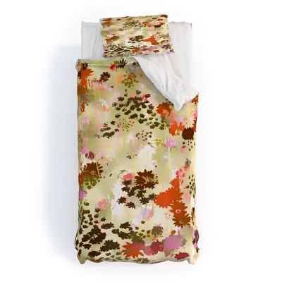 Deny Designs 2pc Twin/Twin XL 83 Oranges A Sunlit Meadow Duvet and Sham Set