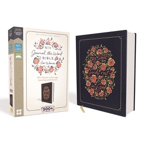 NIV, Journal the Word Bible for Women, Cloth Over Board, Navy, Red Letter Edition, Comfort Print - (NIV Journal the Word Bible) by  Zondervan - 1 of 1
