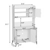 Large Cat Litter Box Enclosure Furniture - Farmhouse Style Pet House with 3 Open Shelves, Storage Cabinet - Modern Wood End Table for Bedroom - 3 of 4