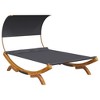 vidaXL Outdoor Lounge Bed Anthracite Solid bent wood and polyester fabric - 2 of 4