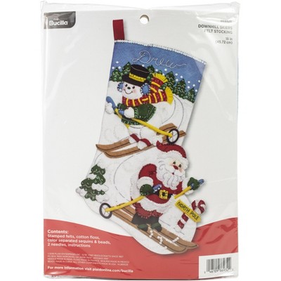 Bucilla Felt Stocking Applique Kit 18 Long-christmas Village W/lights :  Target