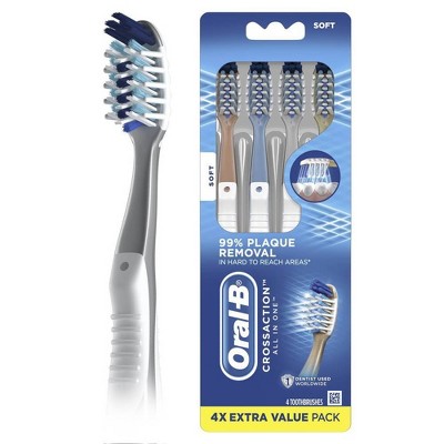 Oral-b Cross Action All In One Toothbrush, Soft - 4ct : Target