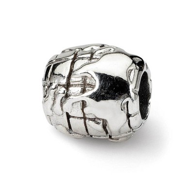 Black Bow Jewelry Sterling Silver World Bead Charm
