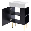 Chery Life 21.6" Bathroom vanity, Bathroom Storage Cabinet with Single Ceramic Sink, Right Side Storage - 4 of 4