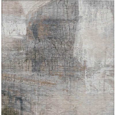 HomeRoots 10' X 14' Beige And Gray Abstract Washable Indoor Outdoor Area Rug