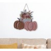 Transpac MDF Pumpkins Door Hanger Wall Sign Multicolor Fall Harvest Wood Decor for Indoor Use and Gift Giving - 3 of 4
