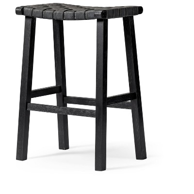 Maven Lane Noah Backless Vegan Leather Bar Height Bar Stool