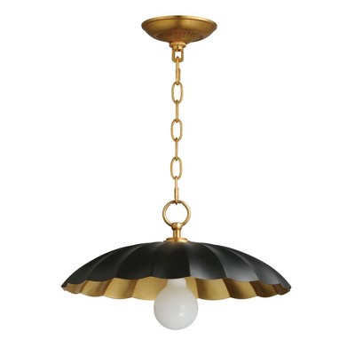 Maxim Lighting Primrose 1 - Light Pendant in  Black/Gold Leaf