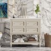 VYNXARIA 36" Bathroom Vanity Cabinet with Sink Combo Set, Undermount Ceramic Sink, Free Standing Vanity Set with 4 Drawers,Beige - 3 of 4