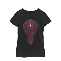 Girl's Marvel Eternals Kro Stained Glass  T-Shirt - Black - X Small