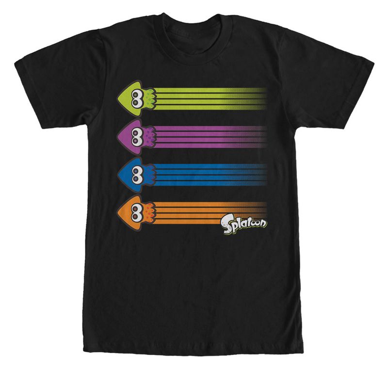 Men's Nintendo Splatoon Inkling Squid Rainbow T-Shirt, 1 of 5