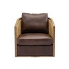 CAVINAS 360° Swivel Barrel Chair,Accent Armchair with High-Density Foam Cushion for Living Room,Bedroom,Hotel - 2 of 4