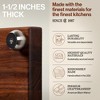 John Boos Cutting Board for Kitchen, 1.5 Inches Thick Edge Grain Square Boos Chopping Block with Wooden Bun Feet - 3 of 4