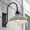 12.25" 1-Light Stanley Farmhouse Industrial LED Gooseneck Arm Outdoor Sconce - JONATHAN Y - 2 of 4