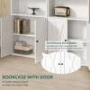 Celebalcony Bookshelf, Industrial Bookshelves and Bookcases with Doors Floor Standing 6 Shelf Display Storage Shelves 70.6 inches Tall - 4 of 4