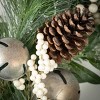 Sullivans Artificial Pine and Jingle 24"H Wreath and 14"H Hanger Set, Green anc Black - 2 of 4