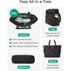 FATMOON Tote Bag for Women with Zipper, Gym tote with Compartments, Work Tote Nurse Dance Yoga Bag for Travel - 4 of 4