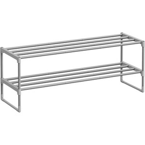 Stackable Metal Shoe Rack - Can Be Used Upright or Upside Down, Modular Storage Shelf for Entryway Organization - 1 of 4