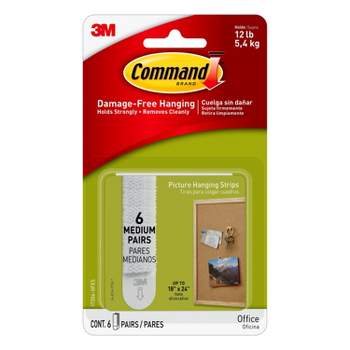 Command 4 Sets Large Sized Picture Hanging Strips Black