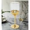 Classic Touch Set of 6 Wine Glasses with Gold Dipped Bottom, 7.5"H - 2 of 3