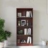 Fontoi Decorative Bookshelf, Freestanding Bookshelf with 4 Wood Adjustable Shelves for Bedroom and Living Room, Brown, 11.6"* 24.4"*55.9" - 4 of 4