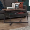 Sauder Canton Lane Lift Top Coffee Table Black: Industrial-Inspired, Multipurpose Workspace, Storage - 4 of 4