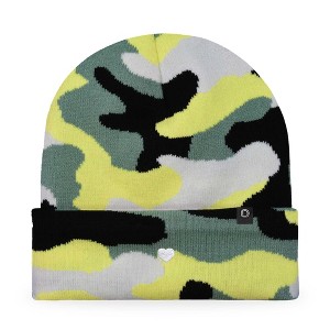 Dalix Lil Heart Embroidered Beanie Warm Winter Knit Hat Women - 1 of 4