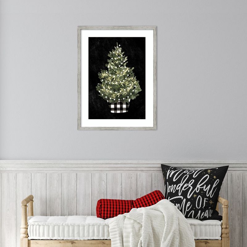 Amanti Art Modern Gingham Christmas Collection B by Emma Caroline Wood Framed Wall Art Print 19 in. x 25 in., 5 of 8