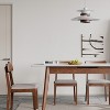 TiramisuBest Walnut - Colored Solid Oak Round - Corner Diagonal - Leg Telescopic Dining Table (1.2 - 1.6m) for 6 - 8 People's Gatherings - 3 of 4