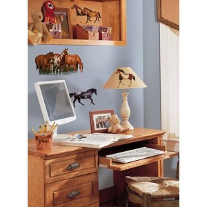 RoomMates Wild Horses Peel and Stick Wall Decal: Vinyl Self-Adhesive Modern Decor, 24pc - 1 of 4