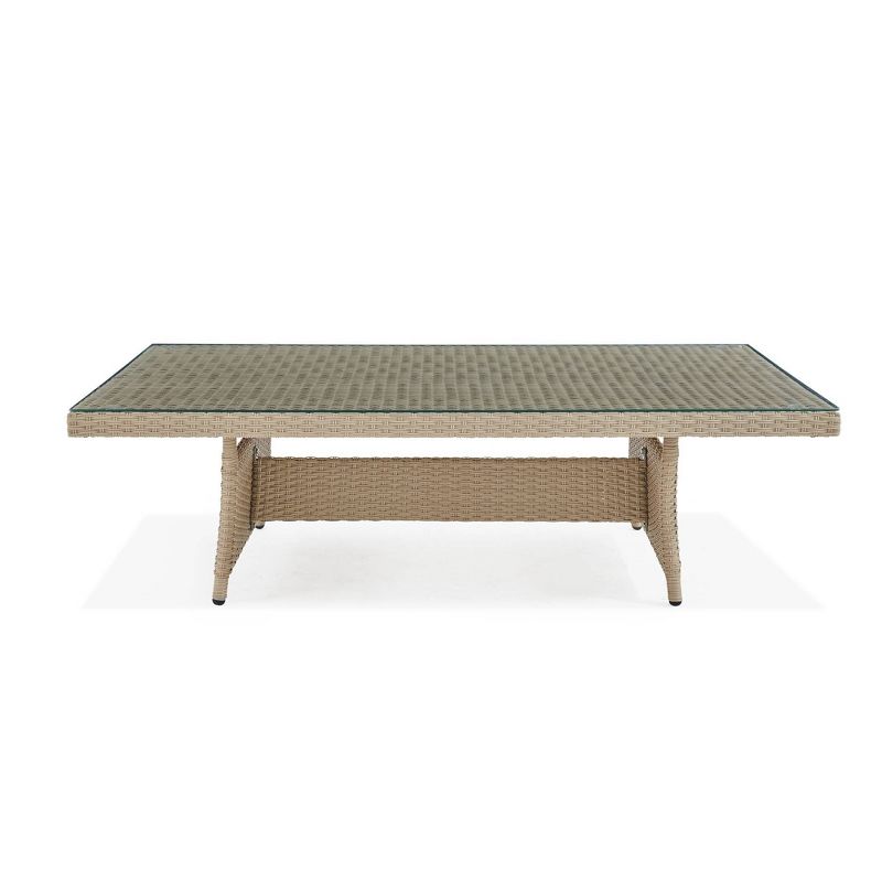 57&#34; x 33&#34; All-Weather Wicker Canaan Outdoor Coffee Table Brown - Alaterre Furniture, 3 of 12