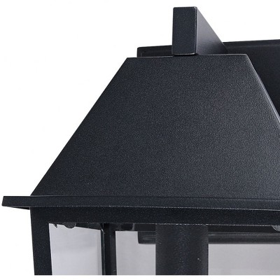 Kevin Kraemer Black Metal Outdoor Wall Sconce with Clear Glass