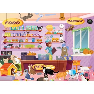 Brain Tree - Petshop 500 Piece Puzzles for Adults-Jigsaw Puzzles-Every Piece Is Unique With Droplet Technology - Random Cut - 19.5"Lx14.5"W - 1 of 4