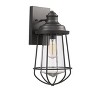Chloe Lighting Lucas Industrial-Style 1 Light Textured Black Outdoor indoor Wall Sconce 16"Tall - 2 of 4