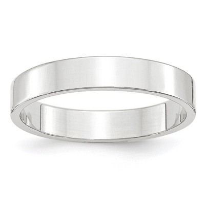 Black Bow Jewelry 4mm 10K Rose, White, or Yellow Gold Lightweight Flat Standard Fit Band