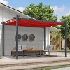 PURPLE LEAF Pergola Outdoor Retractable Pergola with Sun Shade Canopy Patio Metal Grape Trellis Pergola Grill Shelter Pergola for Porch Garden Yard - 2 of 4