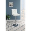 NicBex Set of 2 Bar Stools for Kitchen Island,Adjustable Counter Height Bar Stools with Faux Leather,Bar Chairs for Dining Rooms,Kitchens,White - 3 of 4