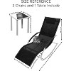 WhizMax Modern Outdoor Lounge Set with Armrest Adjustable Chairs and Side Table, Patio Recliner for Deck, Balcony, Lawn - 3 of 4
