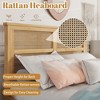 BABYYER Full Size Bed Frame with Rattan Headboard, Boho Platform Bed with Storage Underneath and Enhanced Support Slats and Feet - 3 of 4