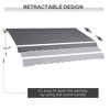 Resenkos Patio Awning, Outdoor Sun Shade Shelter Cover Awnings,12' x 10' Retractable Awning Patio Awnings Sun Shade Shelter with Manual Crank Handle, - 4 of 4
