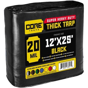 Core Tarps Heavy Duty 20 Mil Tarp Cover, UV Resistant, Rip Proof for Roof, Camping, Patio, Pool, Boat - 1 of 4